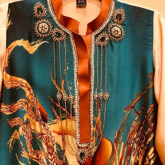 Dresses & Skirts - Silk art tunic, A beautiful Art Deco dress, long dress.